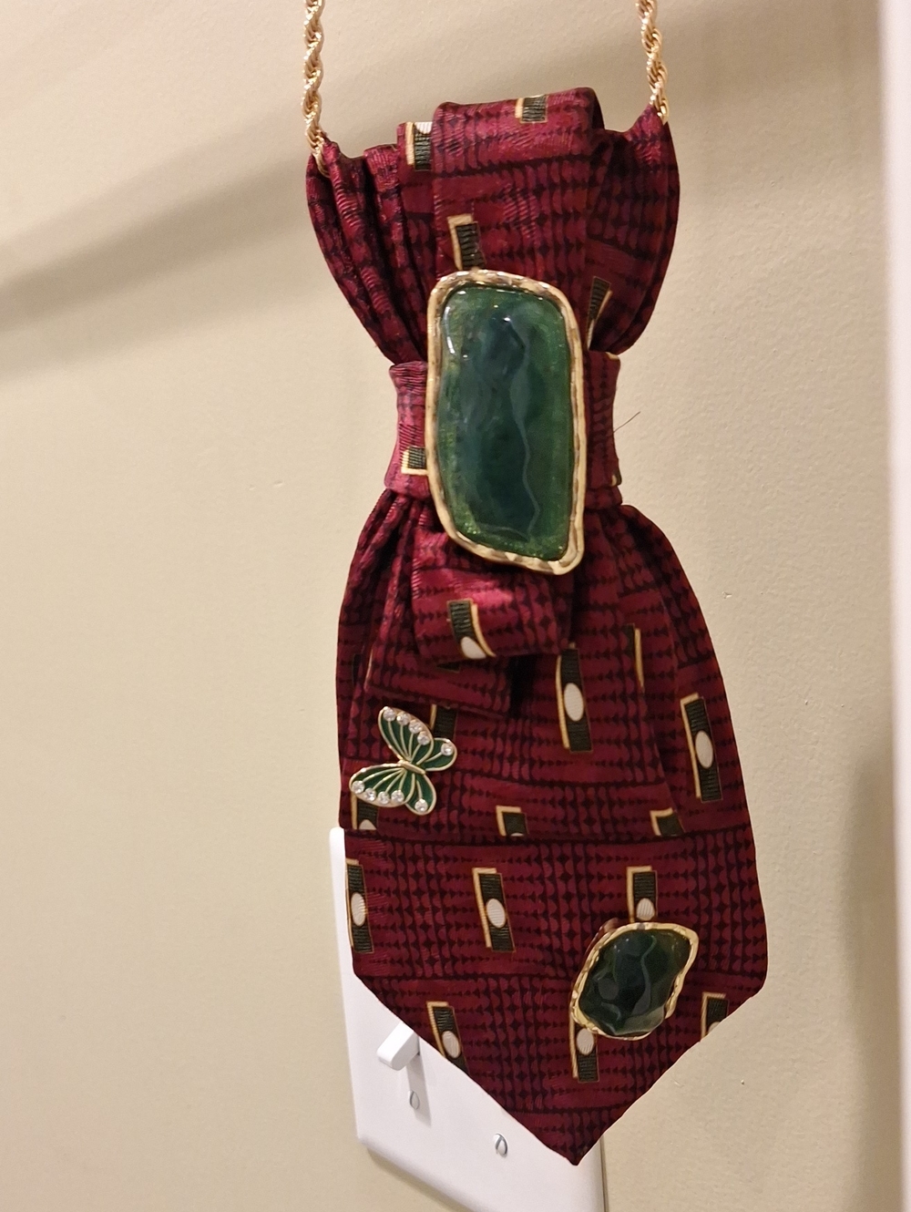 Bill Blass Upcycled Necktie Necklace